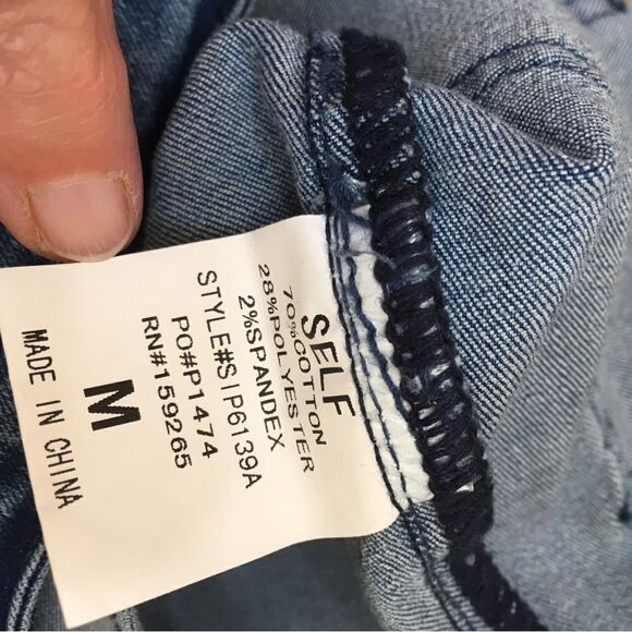 SAINTS & HEARTS BELL BOTTOM JEANS IN BLUE DENIM.  SIZE MEDIUM‎ - Picture 7 of 9